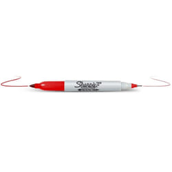 Sharpie Twin Tip permanent marker Fine tip Red 12 pc(s)