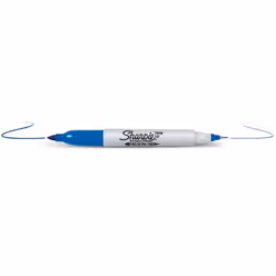 Sharpie Twin Tip, Blue, Fine tip, Blue, Grey, Fine/Ultra Fine, 0.5 mm, 0.9 mm