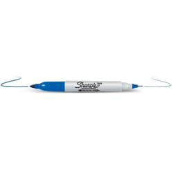 Sharpie Twin Tip permanent marker Fine tip Blue 12 pc(s)