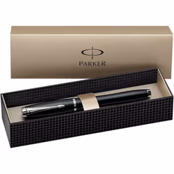Parker S0850720 Fountain Pen Matt Black Medium Nib With Free Blue Ink