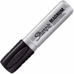 Sharpie 44001 Oversized Chisel Tip Extra Wide Magnum Permanent Marker (4 Pack)  Black  Sturdy Extra-wide Felt Chisel Tip  Quick-drying Ink is Fade-and