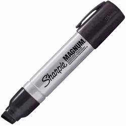 Sharpie 44001 Oversized Chisel Tip Extra Wide Magnum Permanent Marker (4 Pack)  Black  Sturdy Extra-wide Felt Chisel Tip  Quick-drying Ink is Fade-and