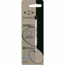 Parker QuinkFlow Medium Tip Ball Pen Refill - Black, Blister Pack of 1