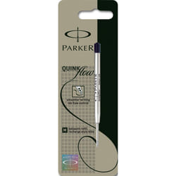 Parker QuinkFlow Medium Tip Ball Pen Refill - Black, Blister Pack of 1