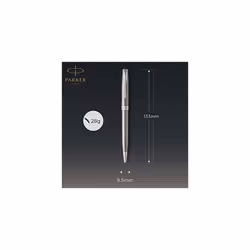 Sonnet Ballpoint Pen Stainless Steel with Palladium Trim Medium Point Black Ink Gift Box