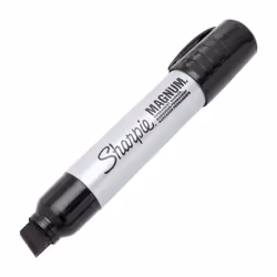Metal Barrel Chisel Tip Magnum Marker Black