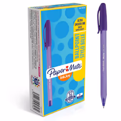 Paper Mate InkJoy 100ST Ballpoint Pen Medium Point (10mm) Violet 12 count