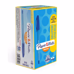 Paper Mate Inkjoy 100 CAP Capped Ball Pen Ultra Fine Tip 0.5mm - Blue (Box of 50)