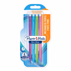 Papermate SharpWriter, Blue, Green, Pink, Purple, Plastic, Black, HB, 0.7 mm, Round