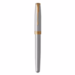 Parker 1931504, Black, Gold, Stainless steel, Blue, Metal, Stainless steel, Gold, Stainless steel, Round nib, Gold plated ste ...