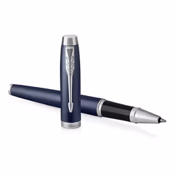 Parker IM, Stick pen, Blue, Black, Brass, Fine, Box