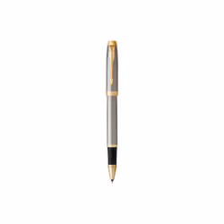 Parker IM, Stick pen, Black, Gold, Grey, Black, Brass, Metal, Gold, Lacquer, Fine