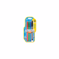 Papermate InkJoy 100ST, Clip, Stick ballpoint pen, Black, Blue, Green, Red, 4 pc(s), Medium