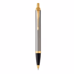 Parker IM Brushed Metal, Clip-on retractable ballpoint pen, Blue, 1 pc(s), Medium