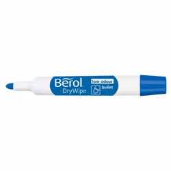 Berol Dry Wipe Bullet Tip Whiteboard Marker - Assorted Colours (Pack of 8)
