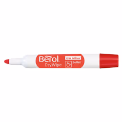 Berol Dry Wipe Bullet Tip Whiteboard Marker - Assorted Colours (Pack of 8)