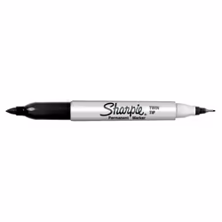 Sharpie 1985877 Permanent Marker, Twin Tip - Black