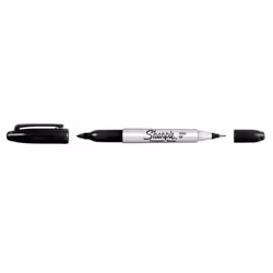 Sharpie 1985877 Permanent Marker, Twin Tip - Black