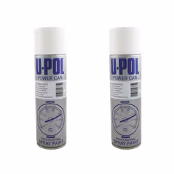 U-Pol Power Can GLOSS WHITE Paint 500ml x 2 Car Spray Aerosol