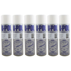 U-Pol Power Can GLOSS WHITE Paint 500ml x 6 Car Spray Aerosol