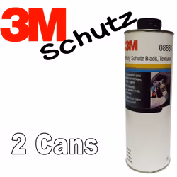2 x 3M Car Body Schutz Black Underseal 1 litre Textured Underbody Coating 08861