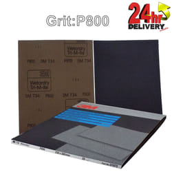 3M Wet or Dry TRI-M-ITE 800grit Sand Paper 01972 Abrasive Wet & Dry Sheets Pk 25