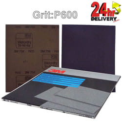 3M Wet or Dry TRI-M-ITE 600grit Sand Paper 01973 Abrasive Wet & Dry Sheets Pk 25