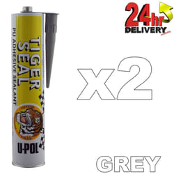 U-Pol Tiger Seal PU Adhesive Sealant GREY x 2 Windows/Bond/Body Panels