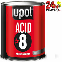 U-Pol ACID#8 1K Etch Primer 1L Galvanised Aluminium Steel Metal Fast Drying Upol