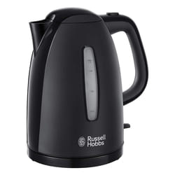 Russell Hobbs Textures Electric 1.7L Cordless Kettle (Fast Boil 3KW, Black premium plastic, matt & high gloss finish, R