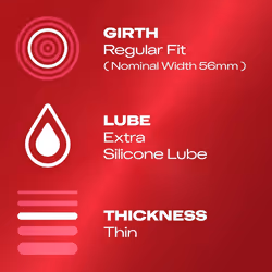 Durex Thin Feel Condoms, Regular Fit, 40s, Secure, Natural Latex, with Silicone Lube, Easy On Shape, More Sensitivity