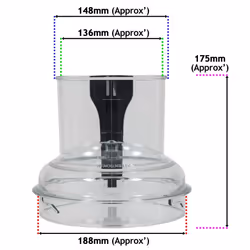 Magimix Lid Cover for CS4200XL CS5200XL Food Processor (Clear with Black Handle, 173333)