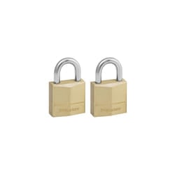 Master Lock 120T Solid Brass 20mm Padlock 3 Pin - Keyed Alike x 2