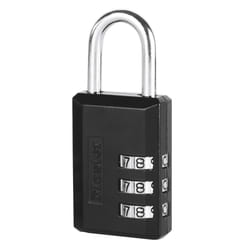 MASTER LOCK 30mm wide set-your-own combination padlock; black