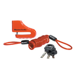 MASTER LOCK 5cm disc brake lock with steel shackle; red