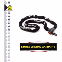 MASTER LOCK Motorcycle Chain Lock [Key] [Different Sizes] - Ideal for Motorcycle