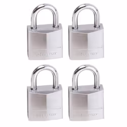 629EURQ Pack of 4 Marine Padlocks with Key, Metal, Set of 4 Pieces