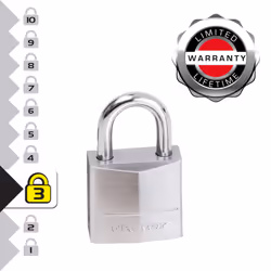 629EURQ Pack of 4 Marine Padlocks with Key, Metal, Set of 4 Pieces