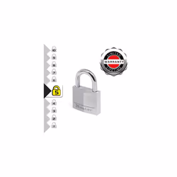 9140EURT Pack of 2 Key Padlocks in Aluminium, Grey, 4 x 5.9 x 1.3 cm