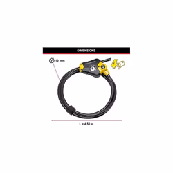 MASTER LOCK Security Cable with Key Lock [Adjustable Locking Cable from 30 cm to 4,5 m] [Python] 8420EURD - Best Used to Secure Sport Equipment, Tools - Additional view 4