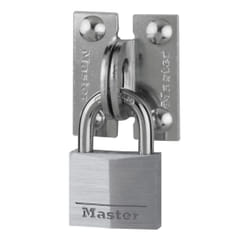MASTER LOCK Set of no. 60r right-angle steel padlock eyes + 40mm keyed aluminium padlock no. 9140