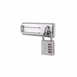 Master Lock 7640704EURD Pack Including Door Hasp and Combination Padlock