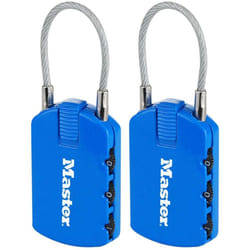 Master Lock 4684EURTCOL Pack of 2 Combination Padlocks with Address Tag, Random Color, 6,5 x 3 x 1,1 cm