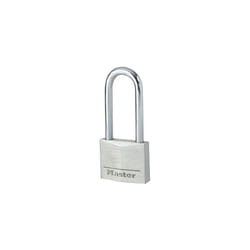 9140EURDLH Key Padlock in Aluminium with Long Shackle, Grey, 4 x 8.9 x 1.3 cm