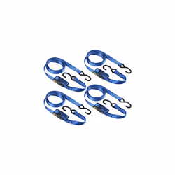 4367EURDAT Certified Ratchet Strap with S Hook, Blue, 5m x 35mm Straps, Pack of 4