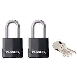 Master Lock Padlock, ExcellÂ® Covered Laminated Steel Padlock, High Security Lock, Keyed Lock, Best Used for Storage Units, S ...