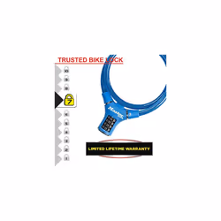Bike Cable Lock [Combination] [90 cm Cable] [Outdoor] [Blue] 8229EURDPROBLU - Ideal for Bike, Electric Bike, Skateboards, Strollers, Lawnmowers and