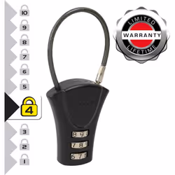 Master Lock 4623EURDAST Combination Padlock with Cable