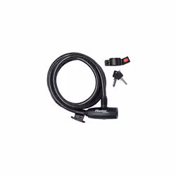 Bike Cable Lock [Key] [1.8 m Coiling Cable] [Outdoor] [Mounting Bracket] 8232EURDPRO - Ideal for Bike, Electric Bike, Skatebo ...