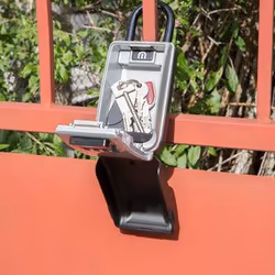 MASTER LOCK 5424EURD, Portable safe, Grey, Combination lock, Metal, Key, Battery